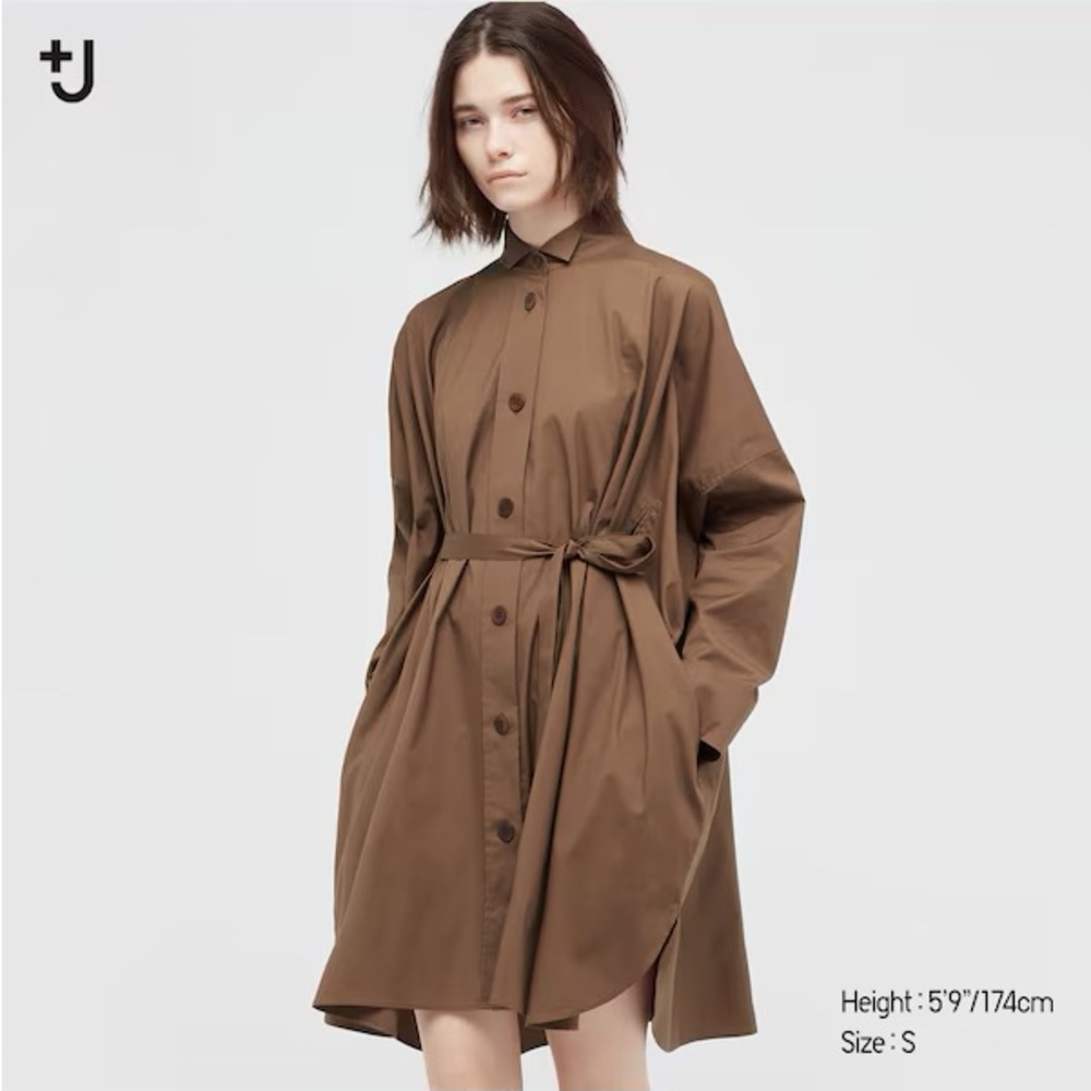 Uniqlo +J Dolman Long-Sleeve Shirt Dress Size M